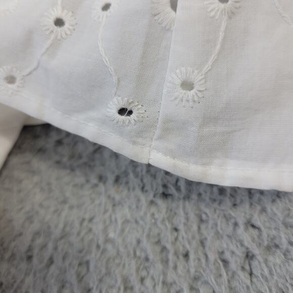 Knox Rose Maxi Dress Wedding Button Front Laced Open Work Embroidered 2X White - Picture 5 of 16